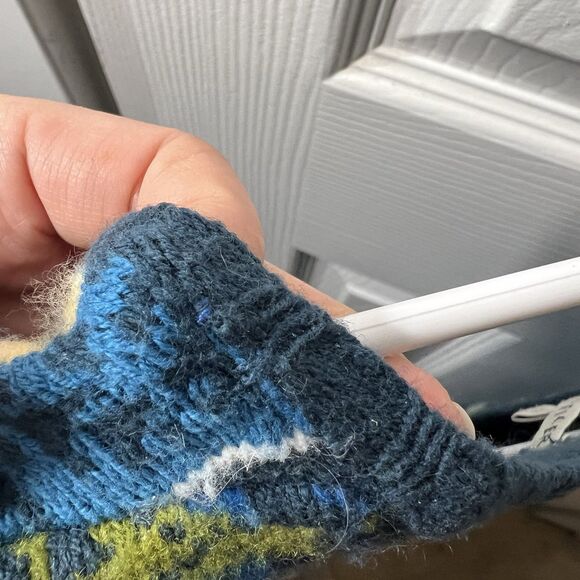 Vintage Tommy Hilfiger Knit Sweater Women’s Size L Blue Wool Angora Blend - Picture 12 of 13